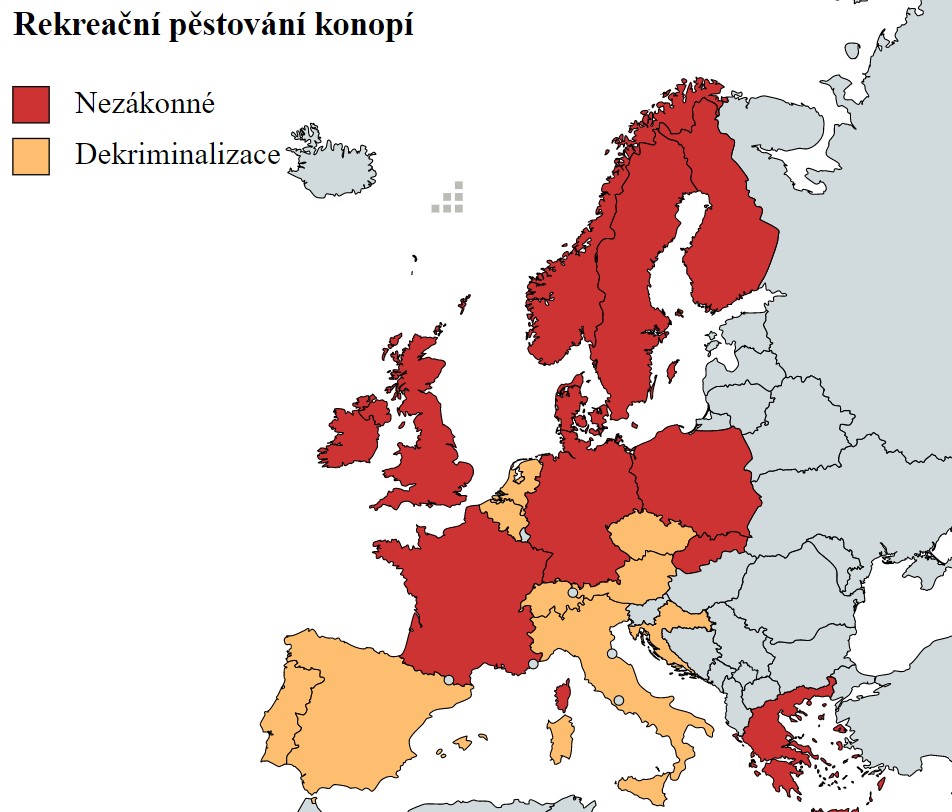 státy, kde je využití rekreačního konopí legální